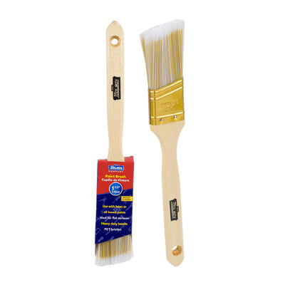 angle paint brushes with wooden handle - 1.5 inch -- 24 per case