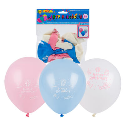 bulk birthday balloons - 12in latex  -- 48 per case