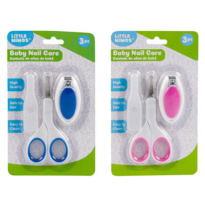 little mimos baby manicure set - assorted colors - bulk  -- 48 per case