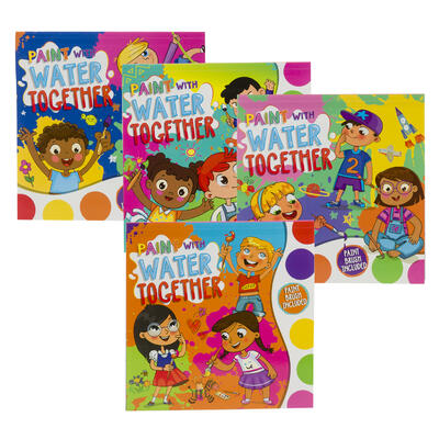 coloring activity books with water - 2 asst. designs -- 48 per case