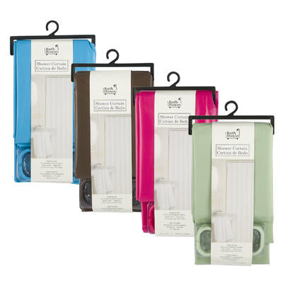 bath house shower curtain 70 inx72 in - assorted colors -- 24 per case