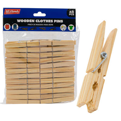 wooden clothes pins - 48 pack -  -- 48 per case