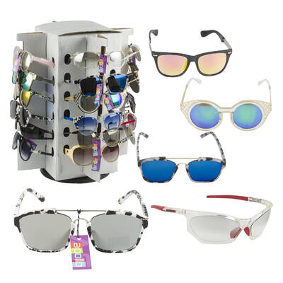 party glasses with display - assorted colors -- 60 per case