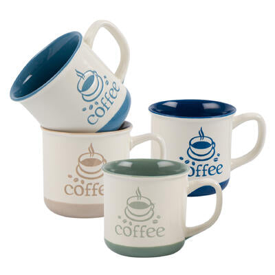 11oz coffee mugs - 4 assortments -- 48 per case