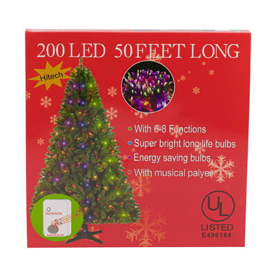 200pc led christmas lights- 50ft -- 24 per case