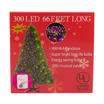 300pc led christmas lights - 66ft -- 24 per case