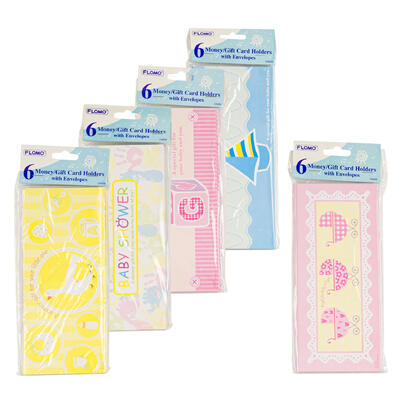 baby card holder 6 assorted designs - 8.25 inx6 in -- 72 per case