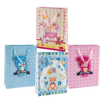 baby gift bags - large - 4 assortments -- 72 per case