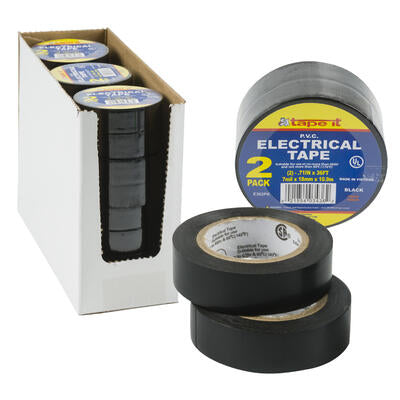 2pk electrical tape- 0.71 x36 -- 48 per case