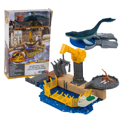 jurassic world minis mosasaurus playset -- 4 per case