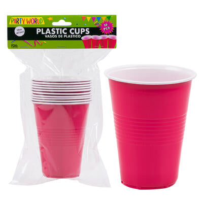 16oz plastic cups - 10 pack -- 24 per case