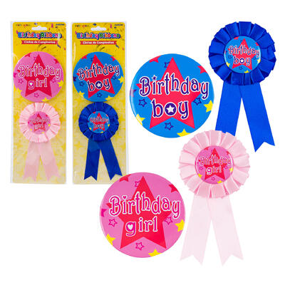 birthday badges - 4 assortments -- 72 per case