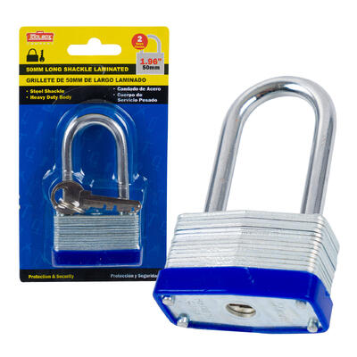 50mm long shackle padlocks with 2 keys -- 24 per case