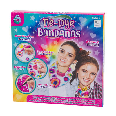 tie-dye bandana craft kit - - bulk -- 6 per case