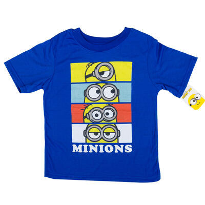 minion kids t-shirt - 4 faces - assorted sizes -- 72 per case