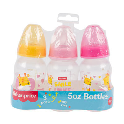 fisher price giraffe smile love bottles - 3pk  -- 12 per box