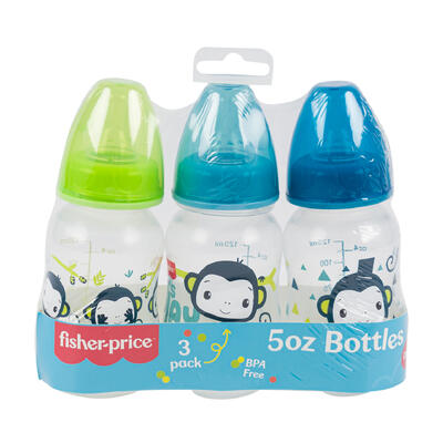 fisher price monkey bottle set - 5oz - -  -- 12 per box