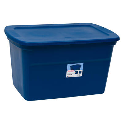 sterilite tote box - blue - 30 gallon -- 6 per case