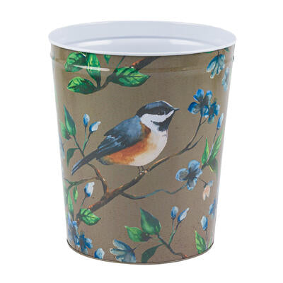 bird print trash can - 9qt -- 18 per case