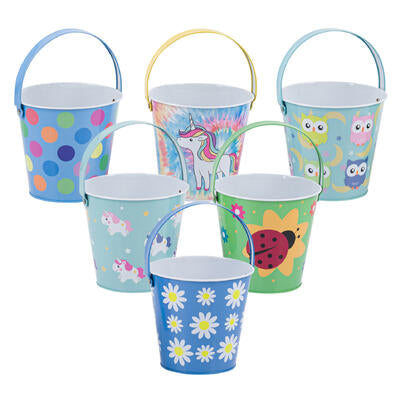 girls tin bucket with handle - 1.1qt -- 24 per case