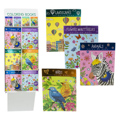 bulk foil coloring books - 32 pages - aa pack -- 144 per case