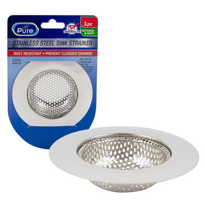 all pure stainless steel sink strainers - 3.55 in  -- 72 per case