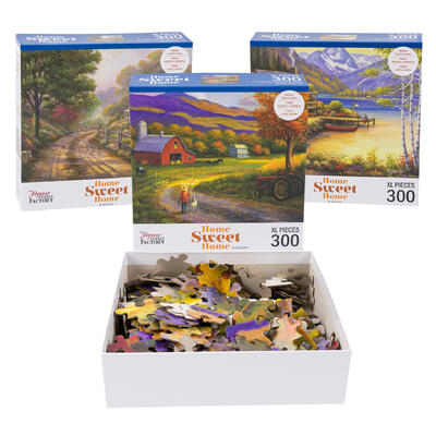 300pc home sweet home puzzle - xl pieces - assorted colors - 6 pack -- 6 per case