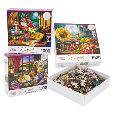 1000 piece elegant interiors puzzle -- 6 per case