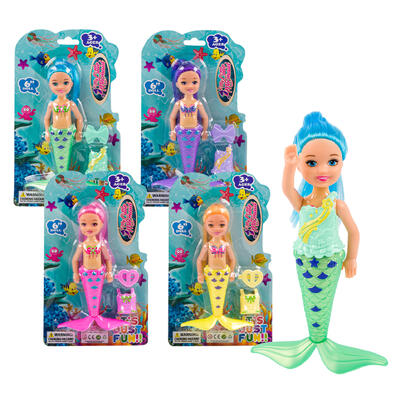 mermaid dolls 6 in - 4 assortments -- 48 per case