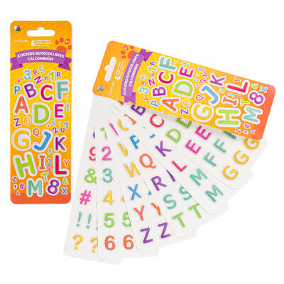 alphabet sticker flip pack - 144 sheets -  -- 72 per box