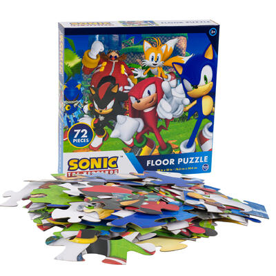 72pc sonic the hedgehog floor puzzle -- 6 per case