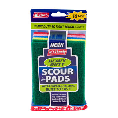 mr. handy 10pk scouring pads- assorted colors -- 30 per case