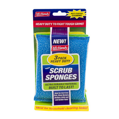 mr. handy 3pk heavy duty scouring sponge -- 30 per case