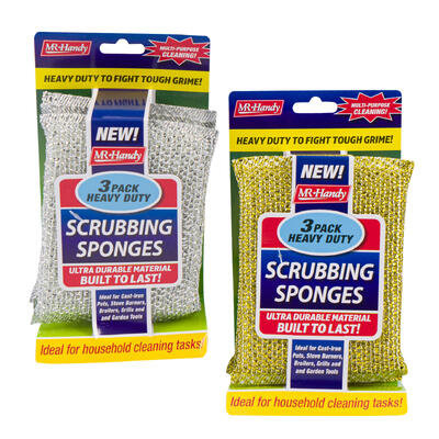 mr. handy 3pk heavy duty scrubbing sponge -- 30 per case