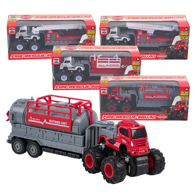 fire rescue squad vehicle- 4 assortments -- 16 per case