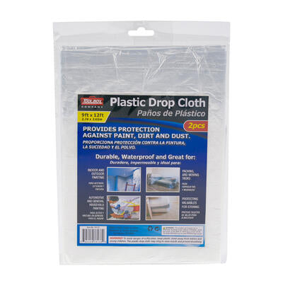 2pc polythene drop cloth- 9x12 -- 48 per case