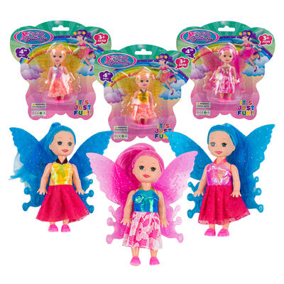 fairy doll w wings- 4 - 3 assortments -- 36 per case