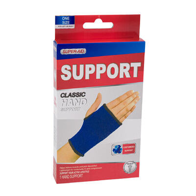 super- aid palm support band- blue -- 48 per case