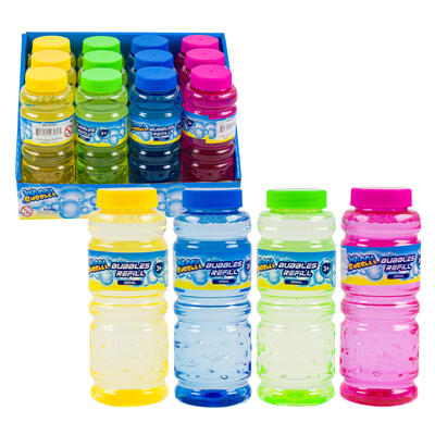 bubble refill- 8oz- 4 assorted colors -- 24 per case