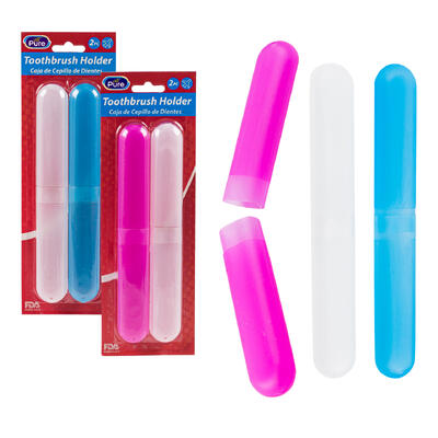 all pure 2pc toothbrush holder- assorted colors -- 48 per case