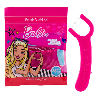 36ct barbie kids flossers -- 24 per case