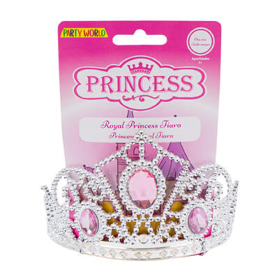 princess crown w pink rhinestone -- 24 per box