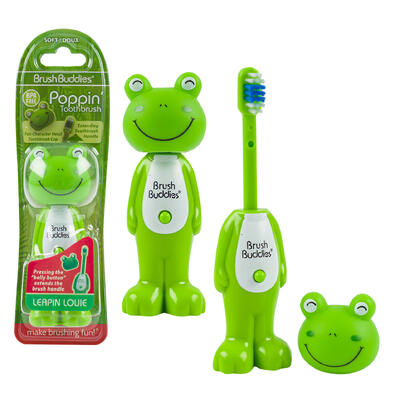 leapin louie frog kids toothbrush -- 24 per case