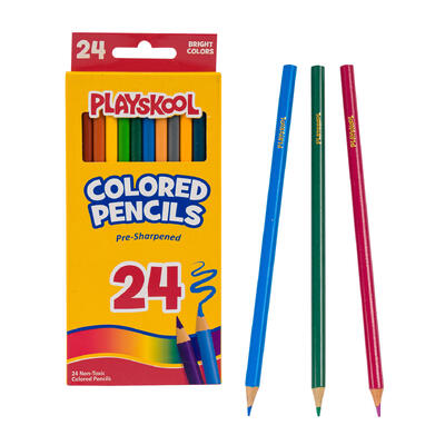 playskool 24ct colored pencils -- 48 per case