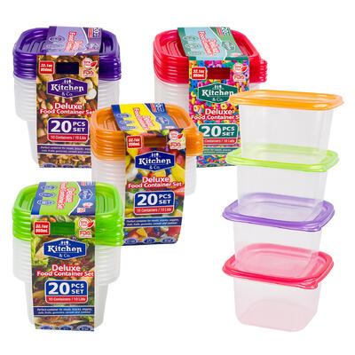 20pc rectangular food container set- 32oz -- 24 per case