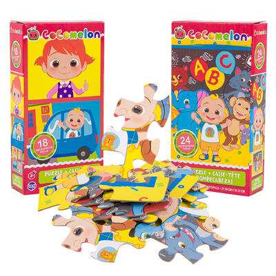 18 and 24pc cocomelon puzzle- 2 assortments -- 6 per case