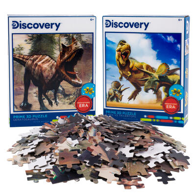 300pc 3d dinosaurs puzzle- 2 assortments -- 6 per case