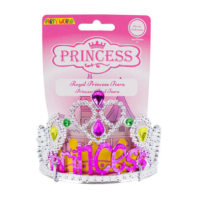 happy birthday princess crown- hot pink -- 24 per box