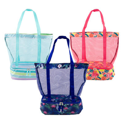 cooler tote- 10 can- 3 assorted designs -- 6 per box