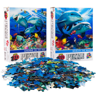 300pc marine life 3d puzzle- 2 assortments -- 6 per case